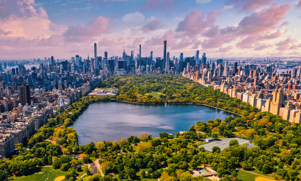 Aerial view of New York City